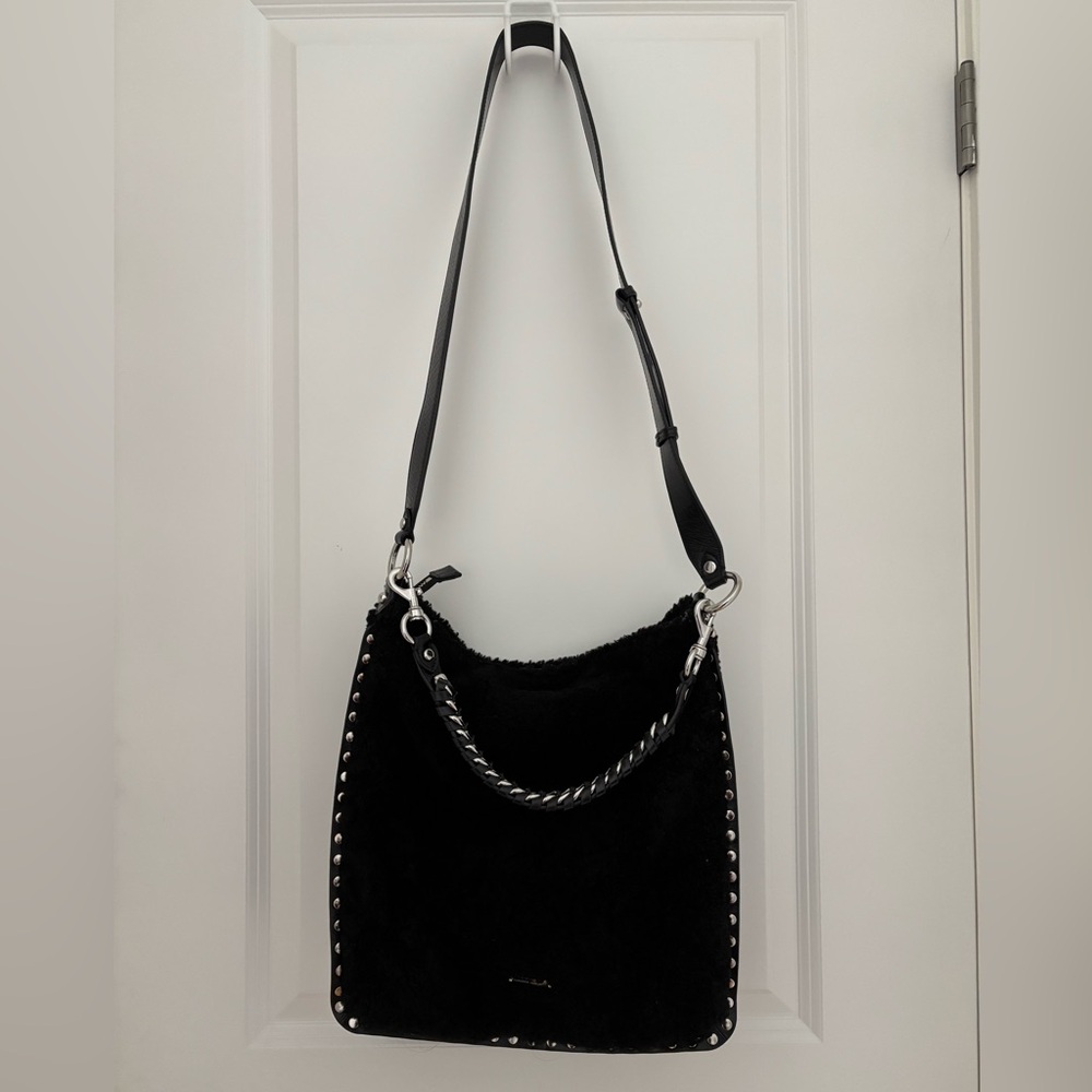 Rebecca Minkoff Black Shearling Shoulder or Crossbody bag - Picture 2 of 8